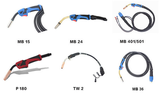 24KDガス冷却式の二酸化炭素Mig Magの溶接トーチ3m 4mヨーロッパのコネクターとの5m